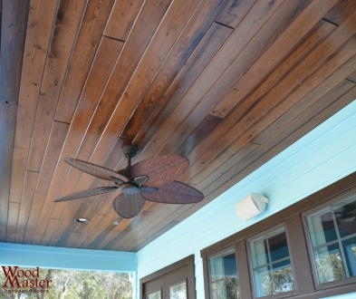 ترمووود نما - نمای سقف چوبی - پنکه طرح چوب - طراحی مخصوص و ویژه مناطق مرطوب